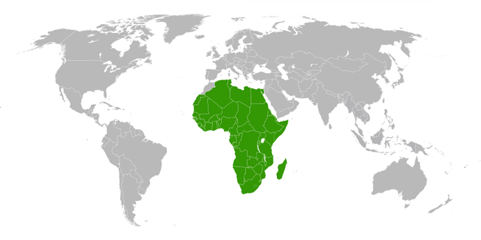 Африканский союз на карте мира