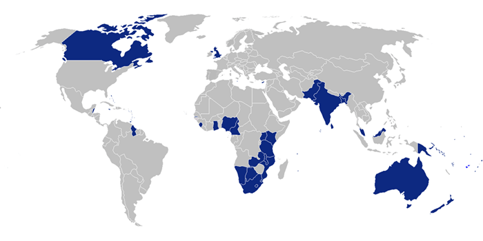 Содружество на карте мира