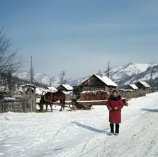 Алтайцы. Алтайская деревня.
