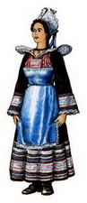 Бретонцы. Традиционный женский костюм.